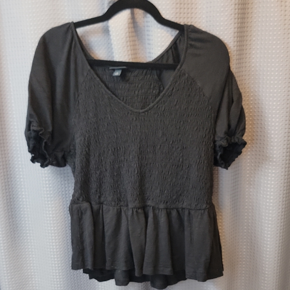 Torrid Smocked Peplum Top Size 1X
